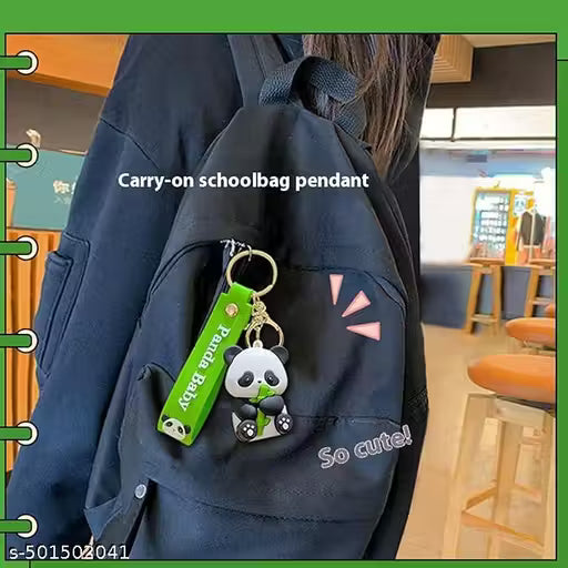 Cartoon Panda Keychain || Soft Rubber Key Chain